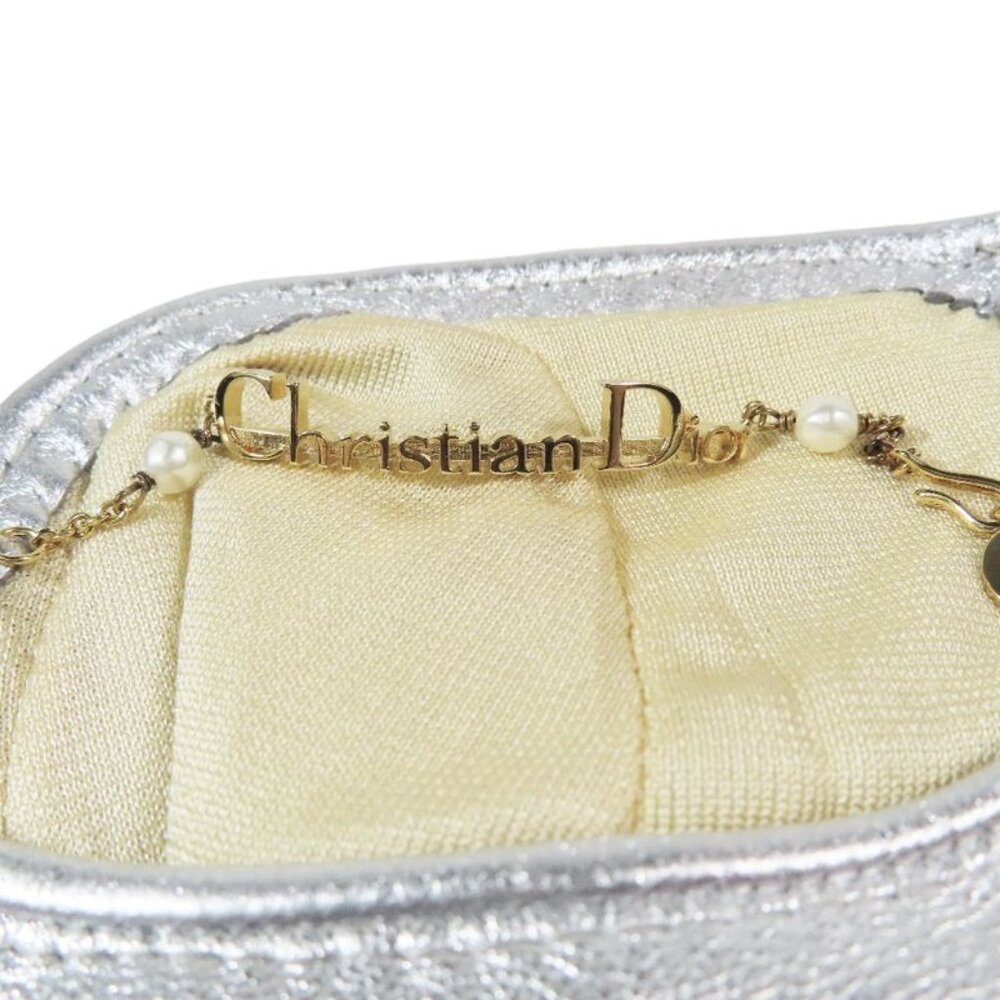 Christian Dior Lamb Leather Gloves Logo & Pearl Chain Charm 7 - Picture 4 of 8